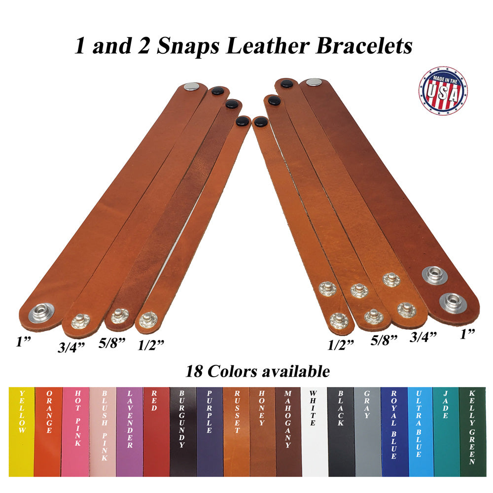 leather bracelets blank hot foil and engraving ready