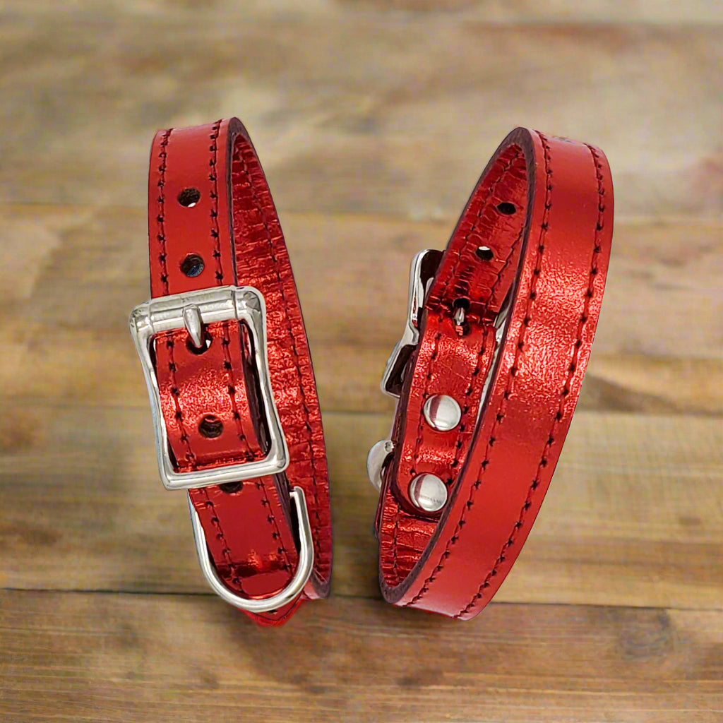 1-2" Leather Collars for Puppies and Small dogs