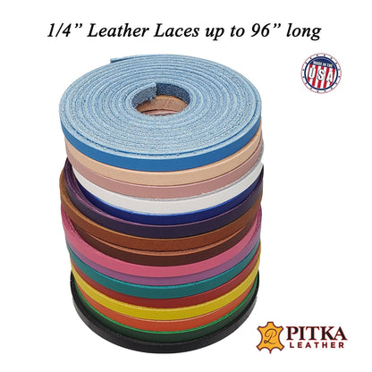 Handcrafted Flat Leather Laces for Shoes, Boots & Crafts