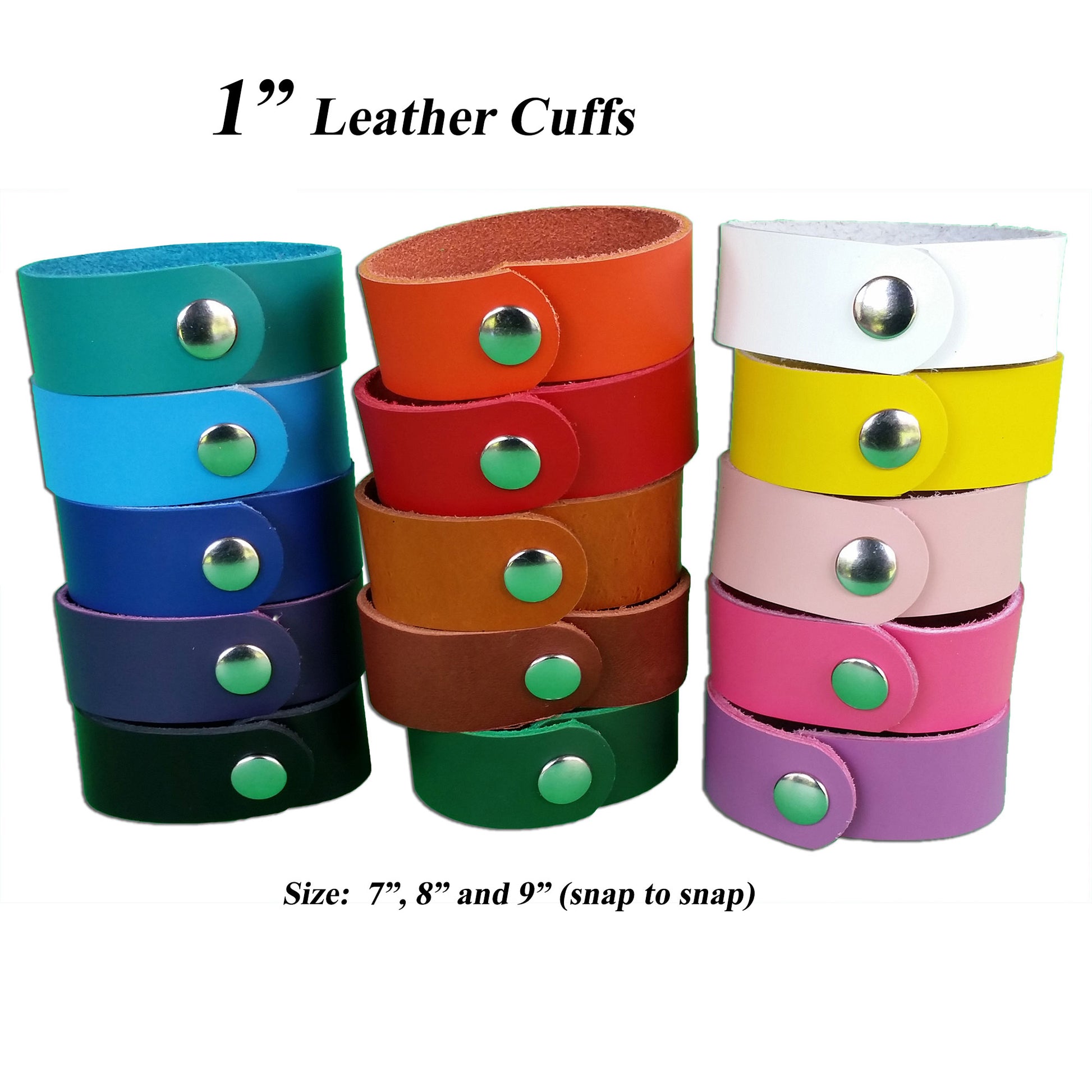 Leather Bracelet Blanks 1" wide engraving ready