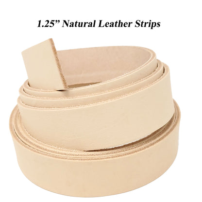 Vegetable Tanned Leather Strips 1.25" wide