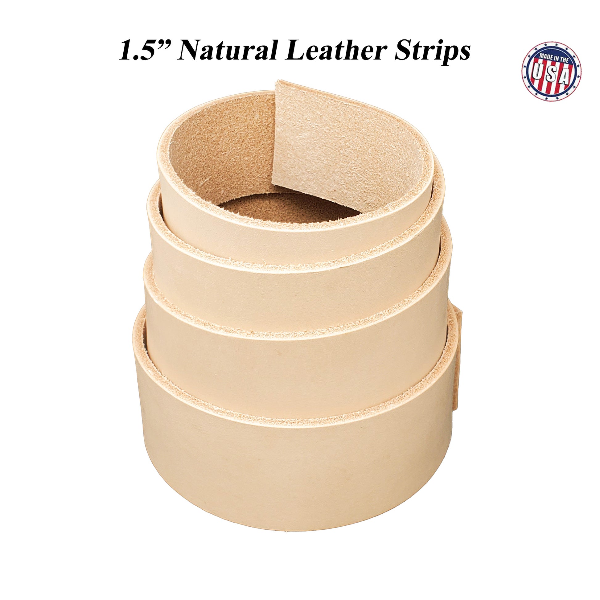 Vegetable Tanned Leather Strips 1.5"