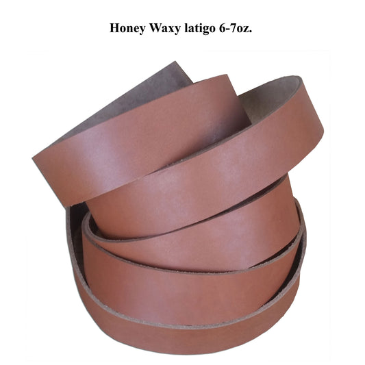 Honey Waxy Latigo Leather Strips 6-7 oz.