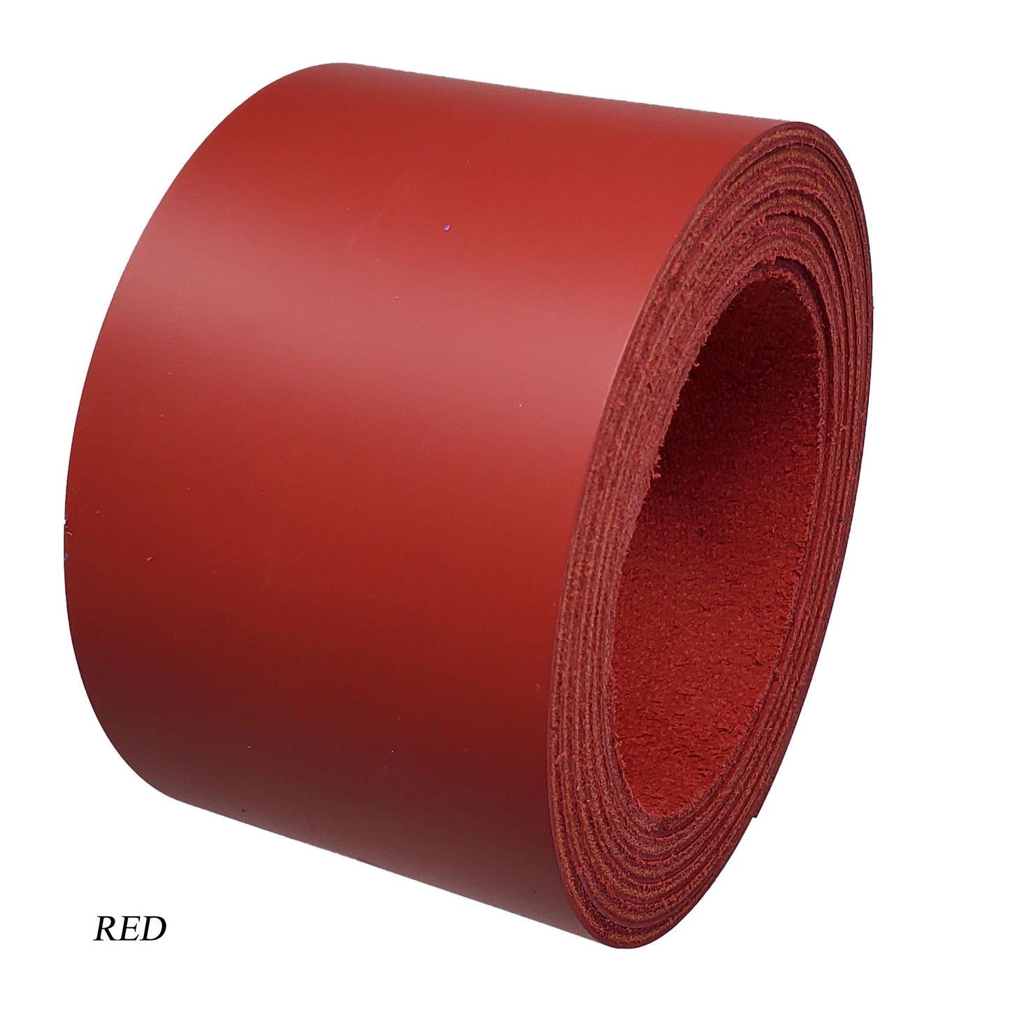 Leather strips latigo 3 wide-red