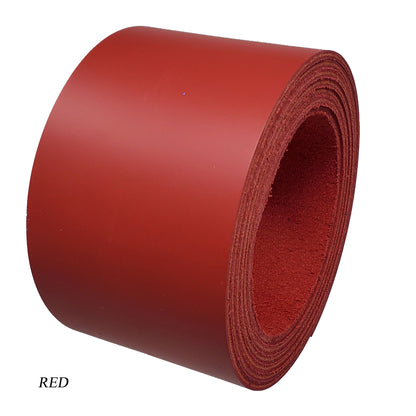 Leather strips latigo 3 wide-red