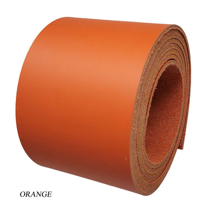 Leather strips latigo 3 wide-orange