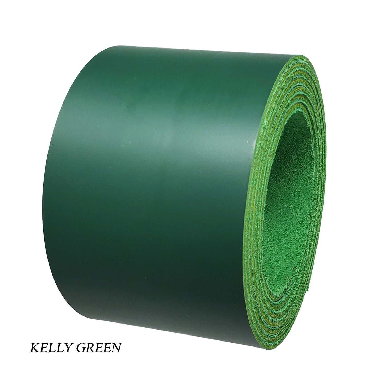 Leather strips latigo 3 wide-kelly green