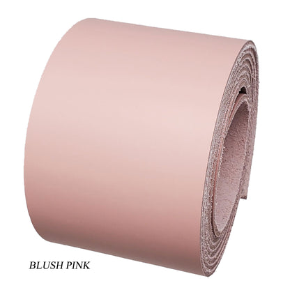 Leather strips latigo 3 wide-blush pink