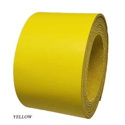 Leather strips latigo 3 wide-yellow