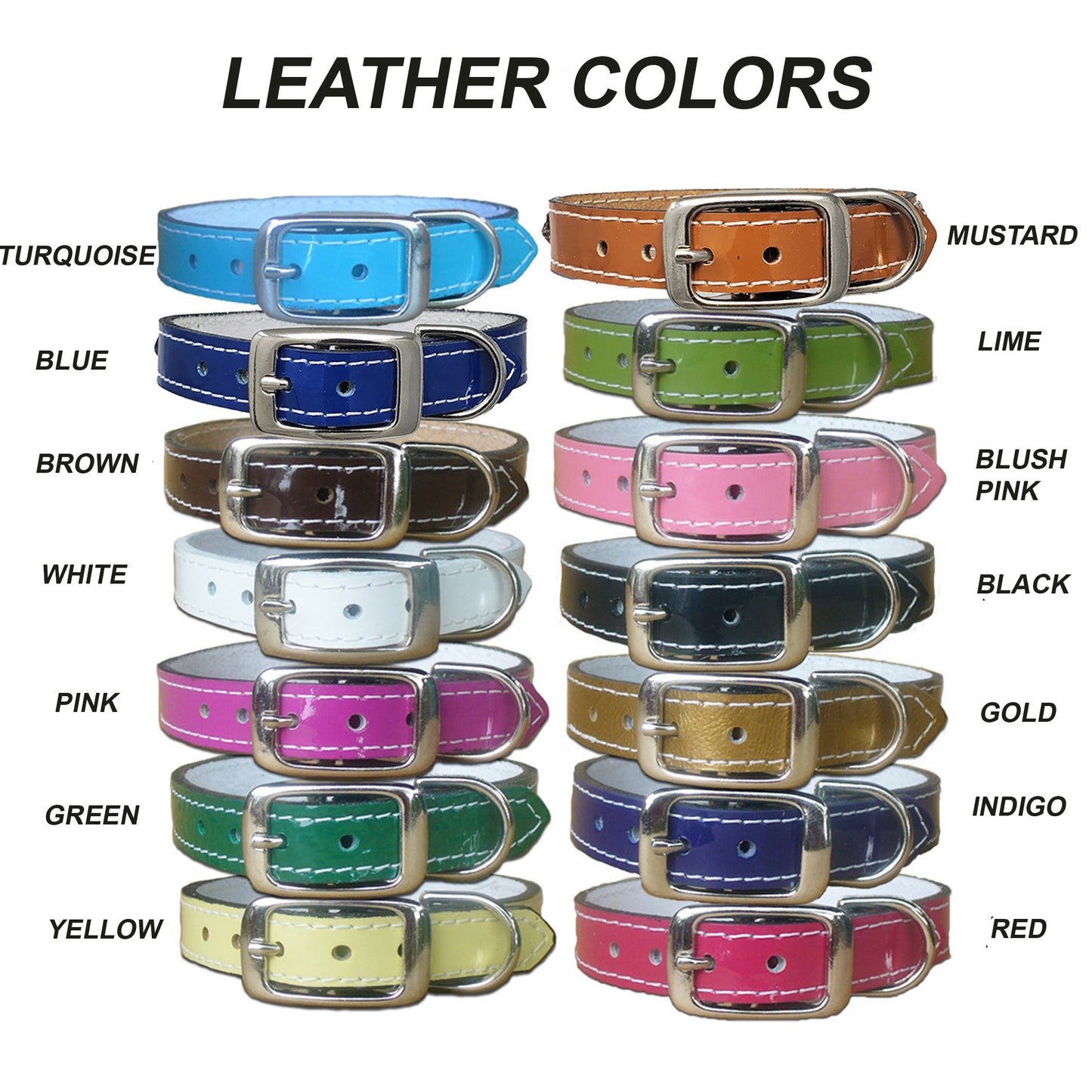 5/8" Patent Leather Dog Collar – Add Your Pet’s Name in Rhinestones!