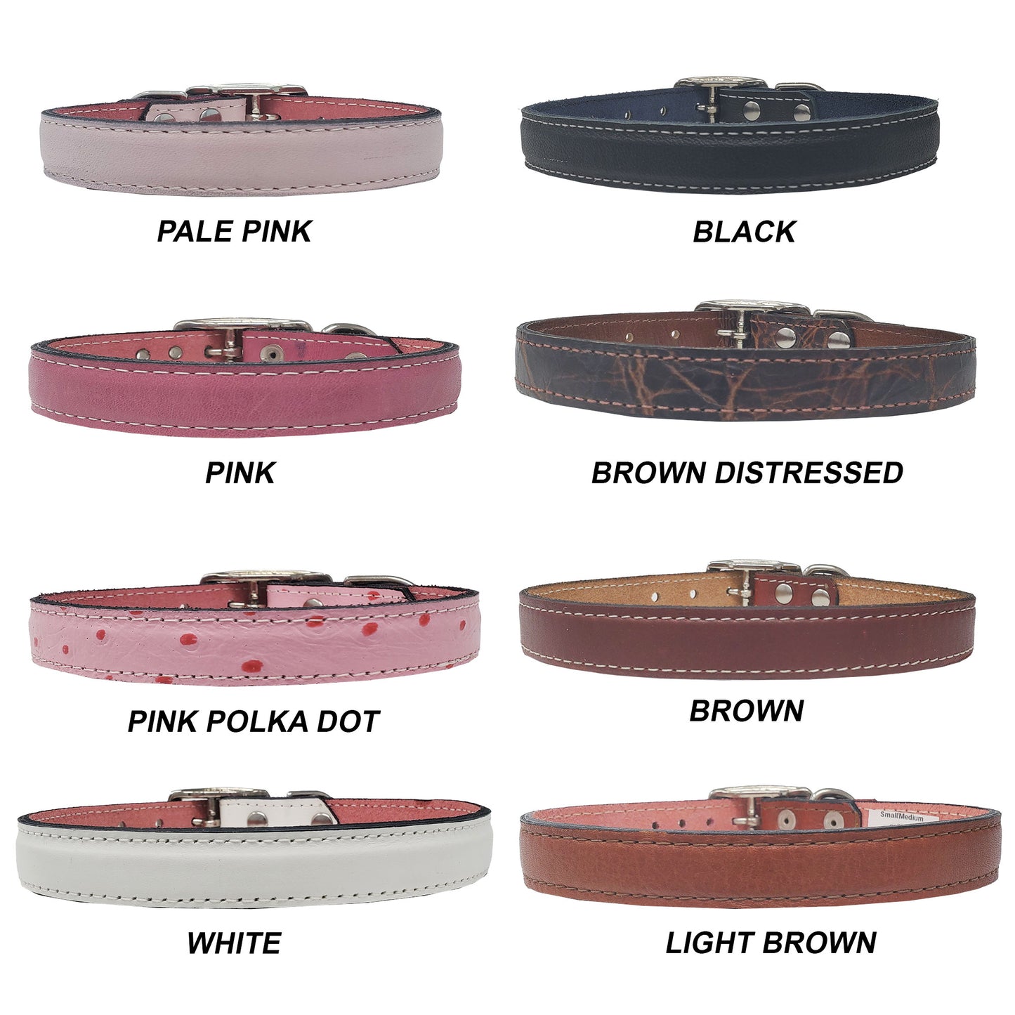 3/4" Comfortable Leather Dog Collars - Perfect for Medium Dog Breeds