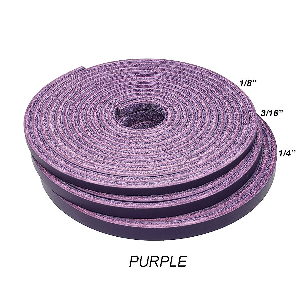 Purple leather laces