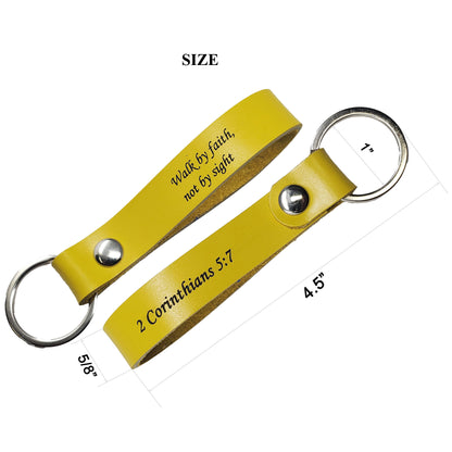 Leather keyrings measures