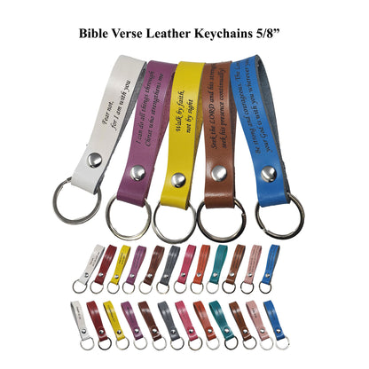 Bible verse keychains 5/8" laseer engraved