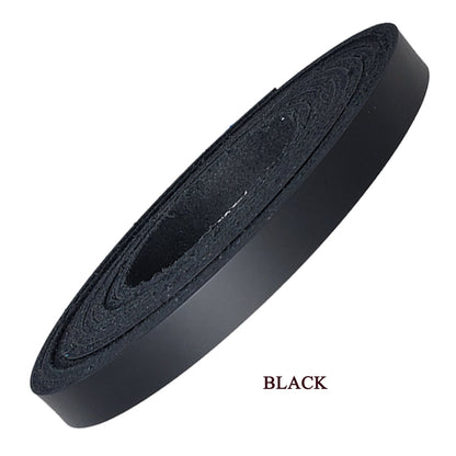 Leather strips 3/8"-black