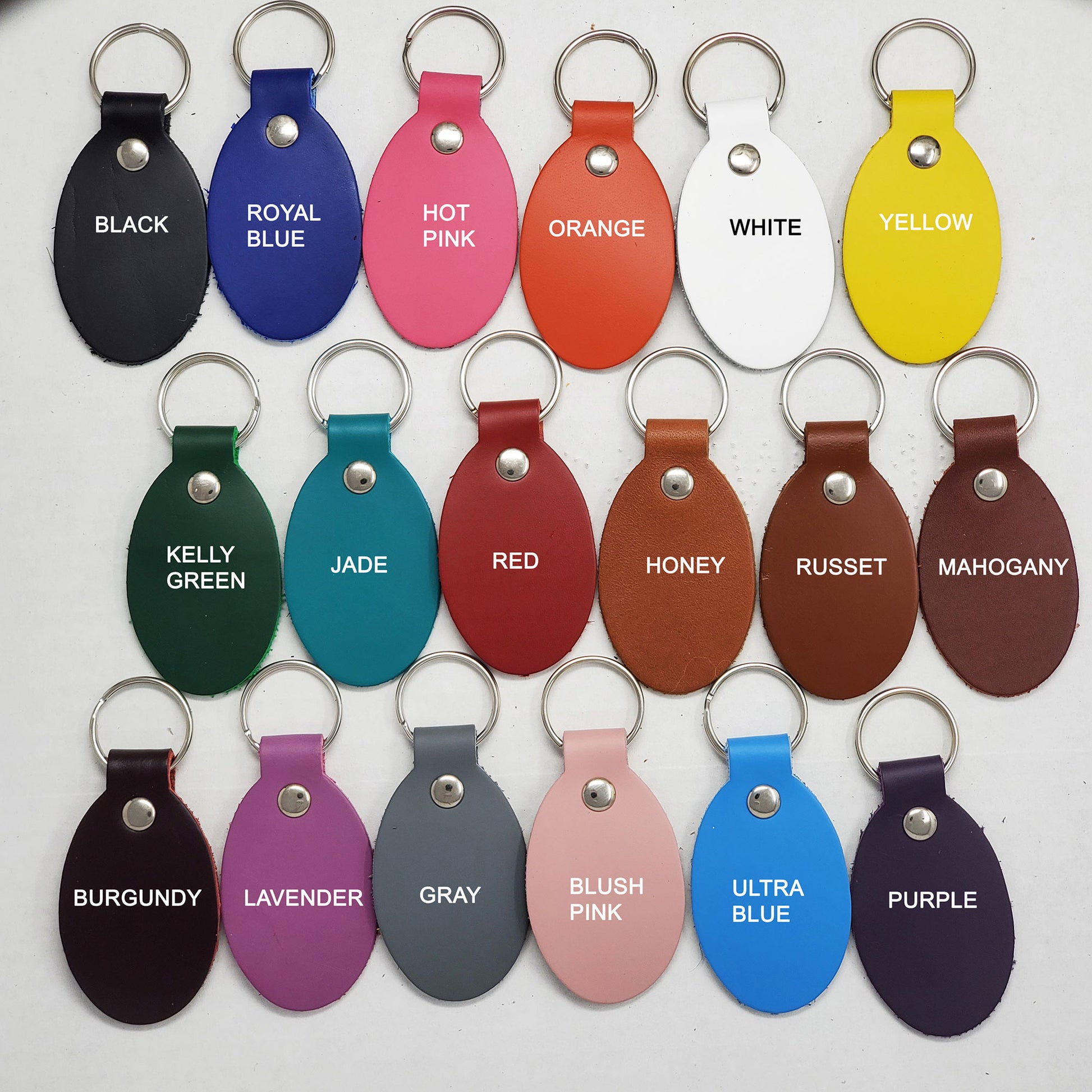  Keychain Color Options available to choose from