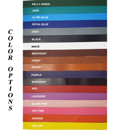 Leather keychains color chart