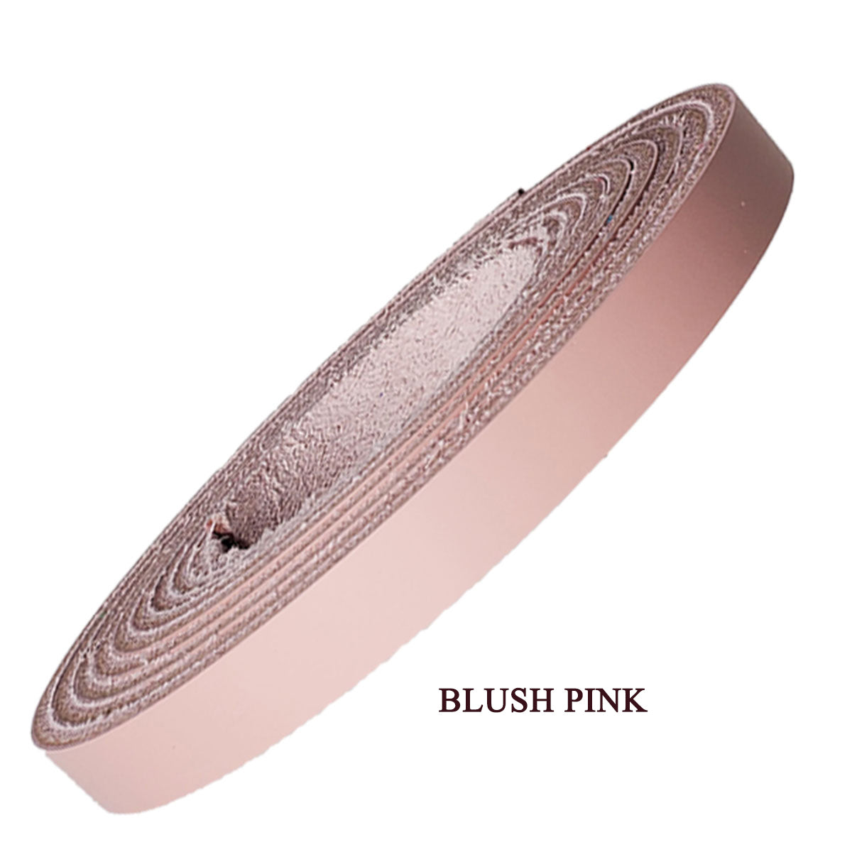 Leather strips 3/8"-blush pink