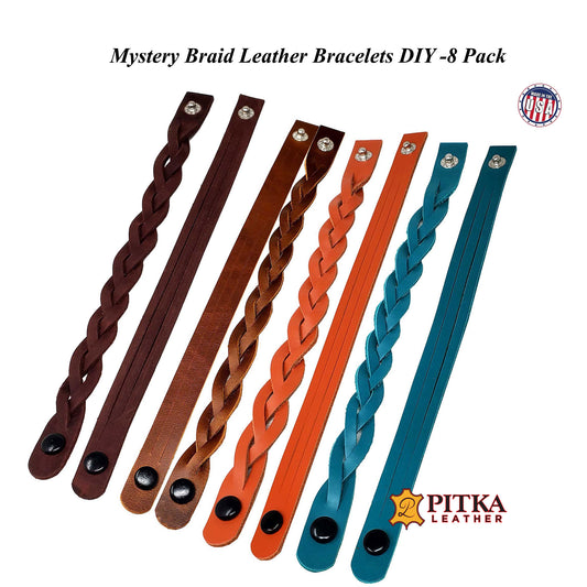 Mystery braid leather bracelets DIY kit