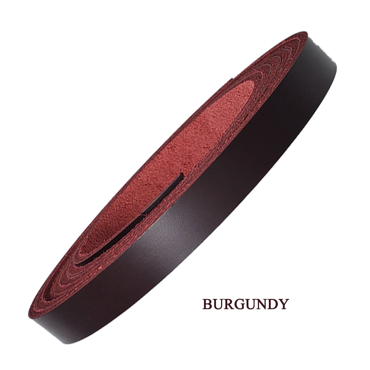 Leather strips 3/8"-burgundy