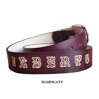 Western leather belts personalized with name