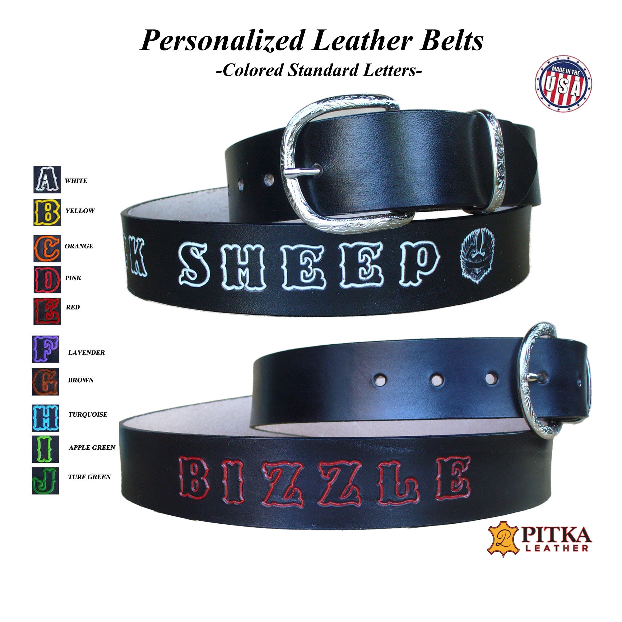 Personalized name belts best sale