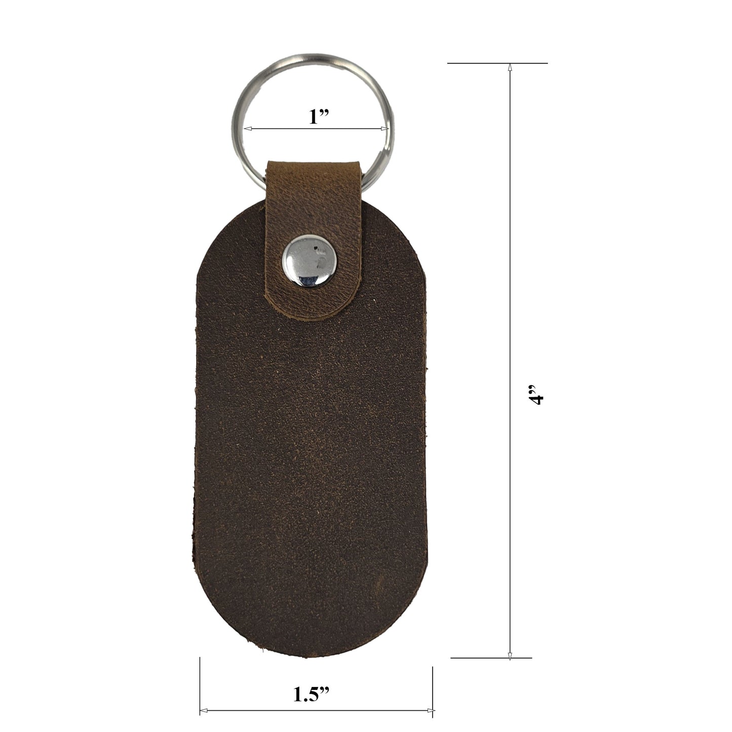 Leather Keychain Size