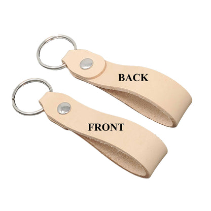 Blank leather keychains vegetable tanned-stamping ready-customers sample