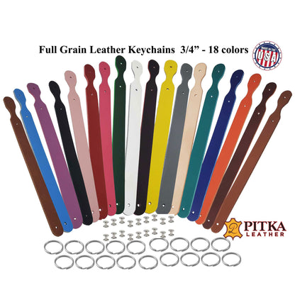 blank leather keychains in many colors engraving ready