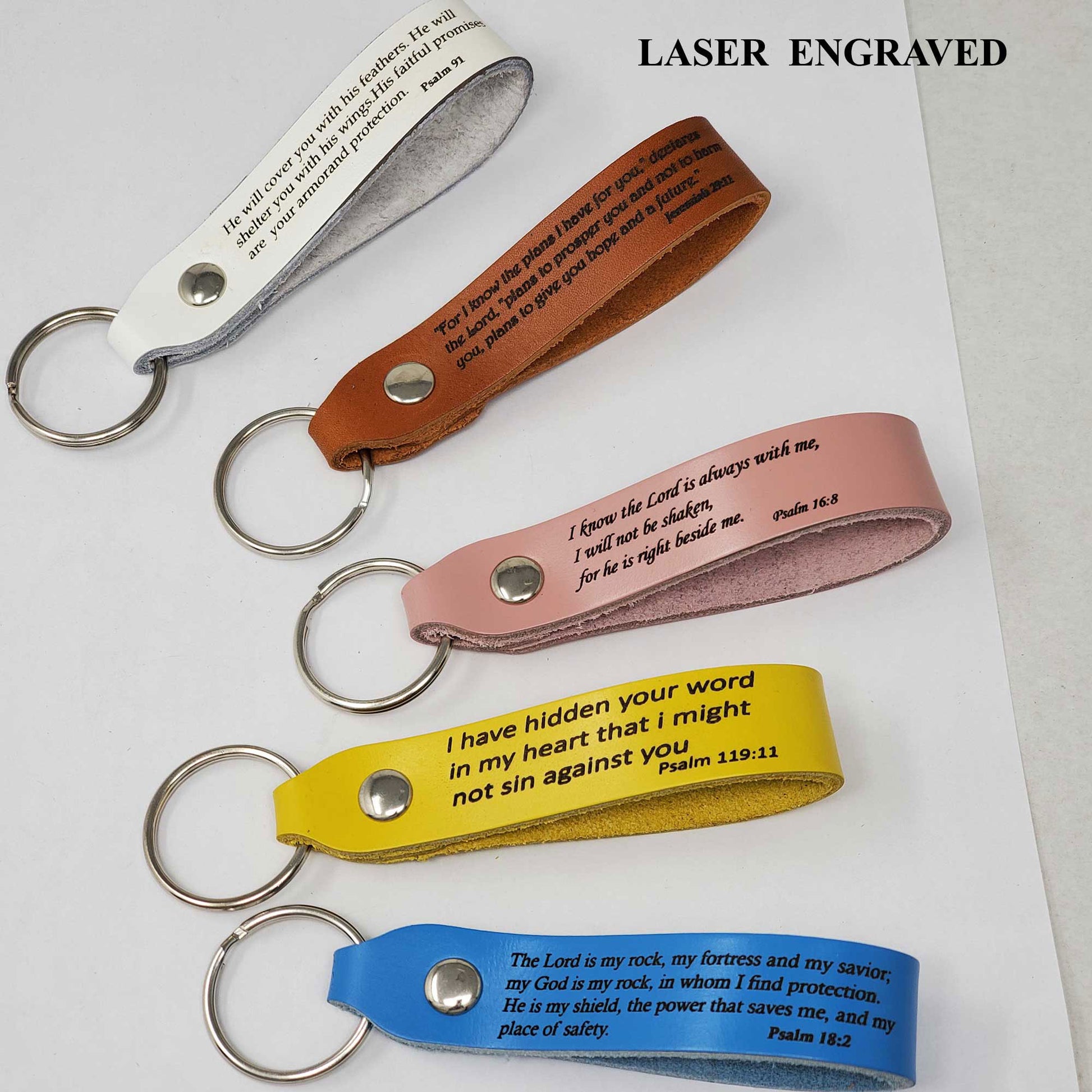 leather keychains personalized laser engraved