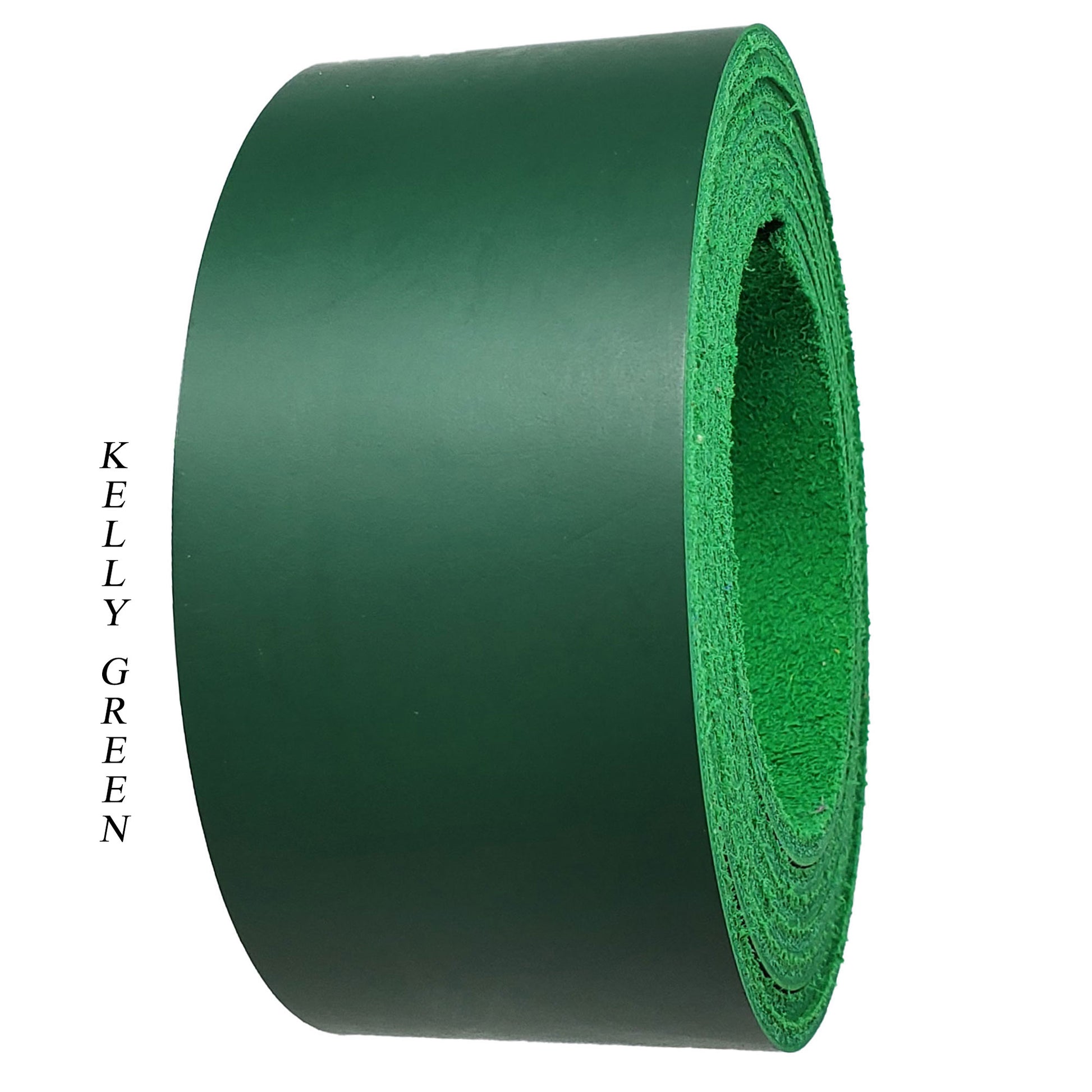 Leather strips-straps-2" wide Latigo-kelly green