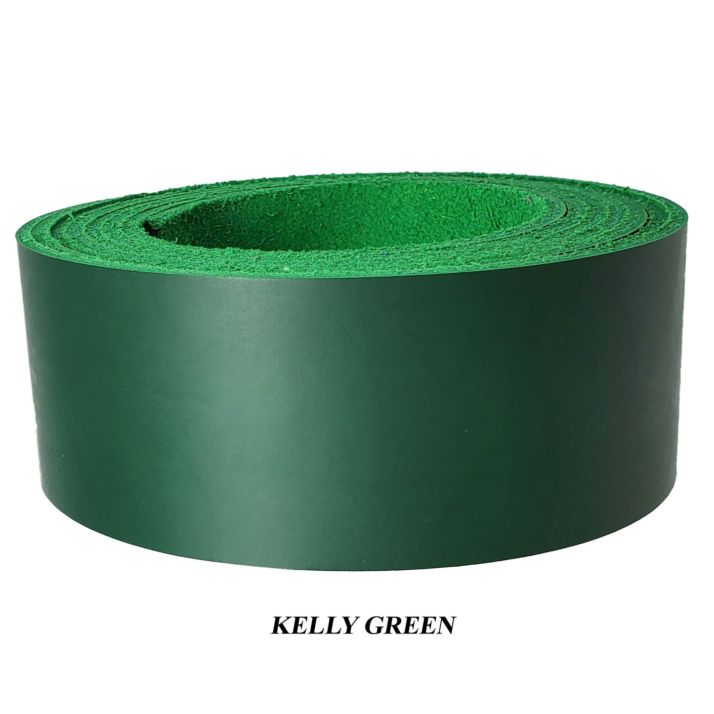 Leather Strips Latigo 1.5" wide-kelly green