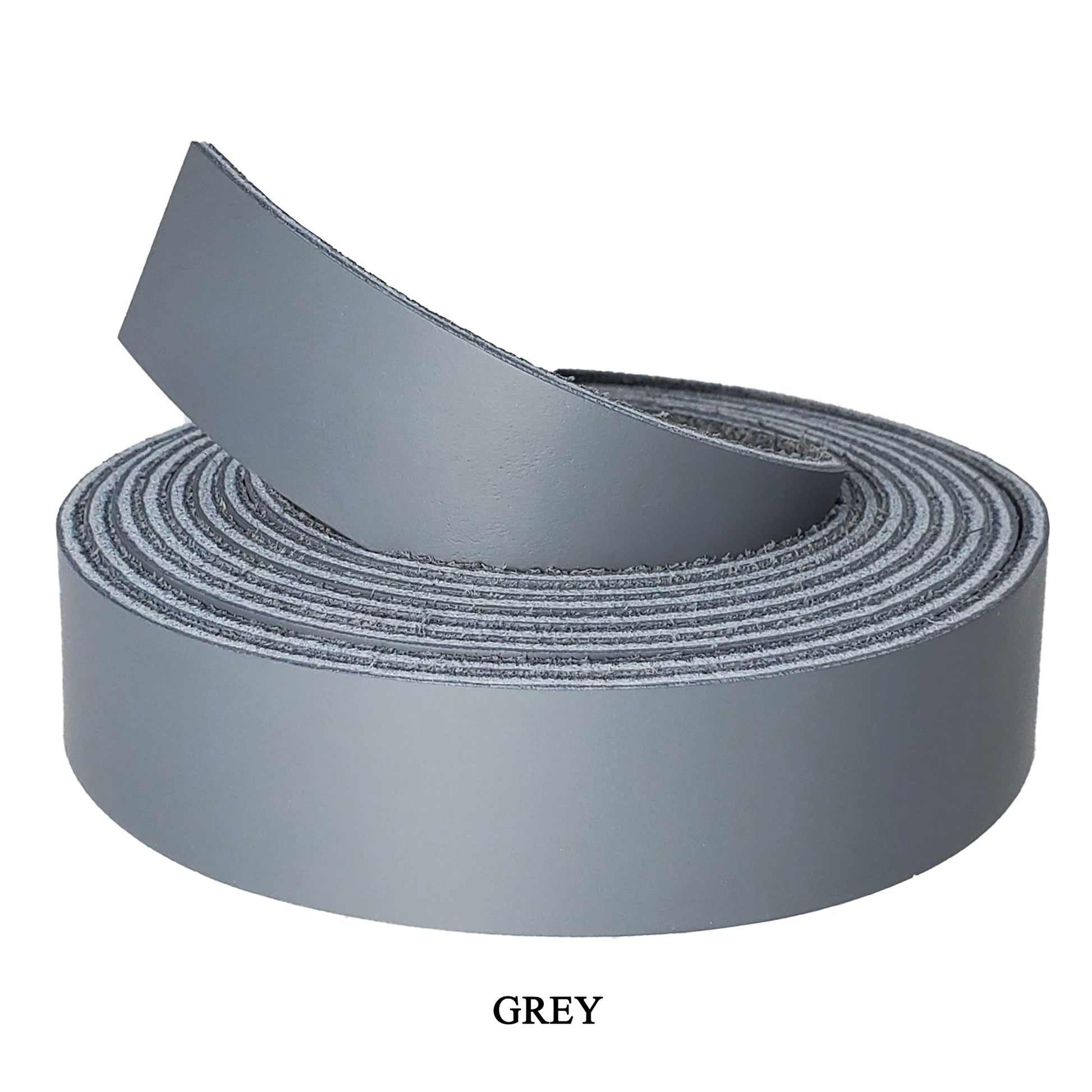 1 Inch wide Leather strips latigo-grey