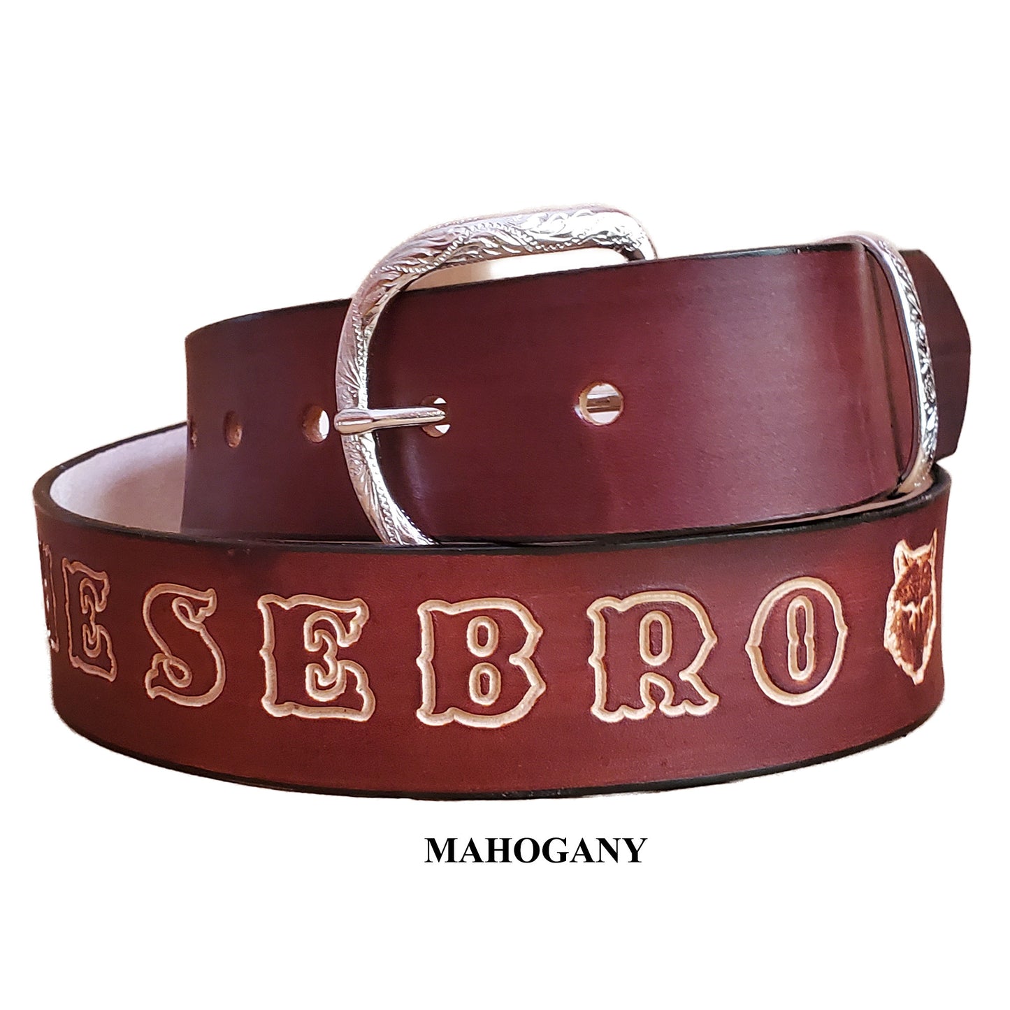 Handmade leather belts for man personalized with name