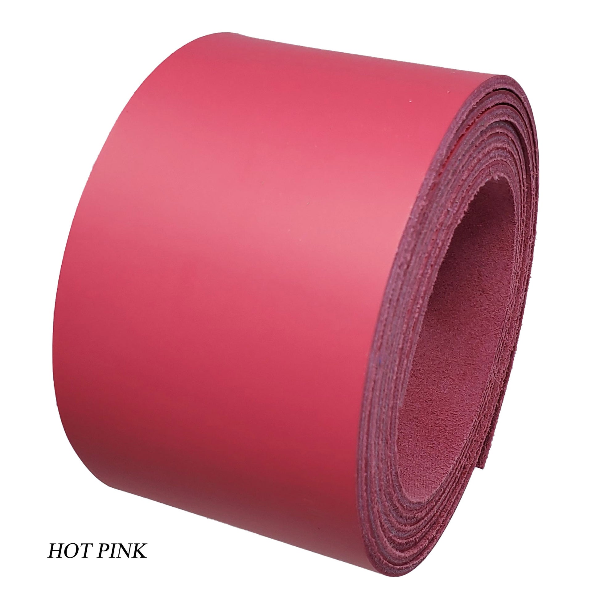 Leather strips latigo 3 wide-hot pink