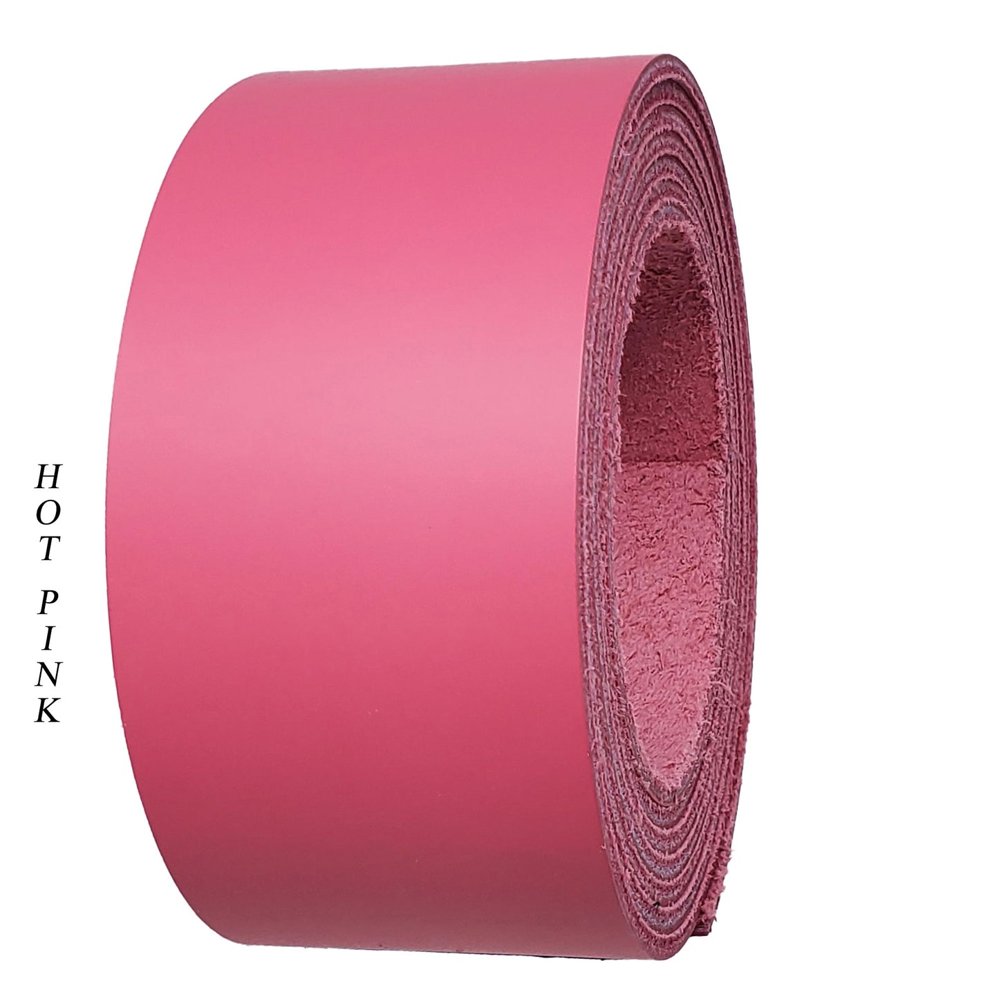 Leather strips-straps-2" wide Latigo-hot pink