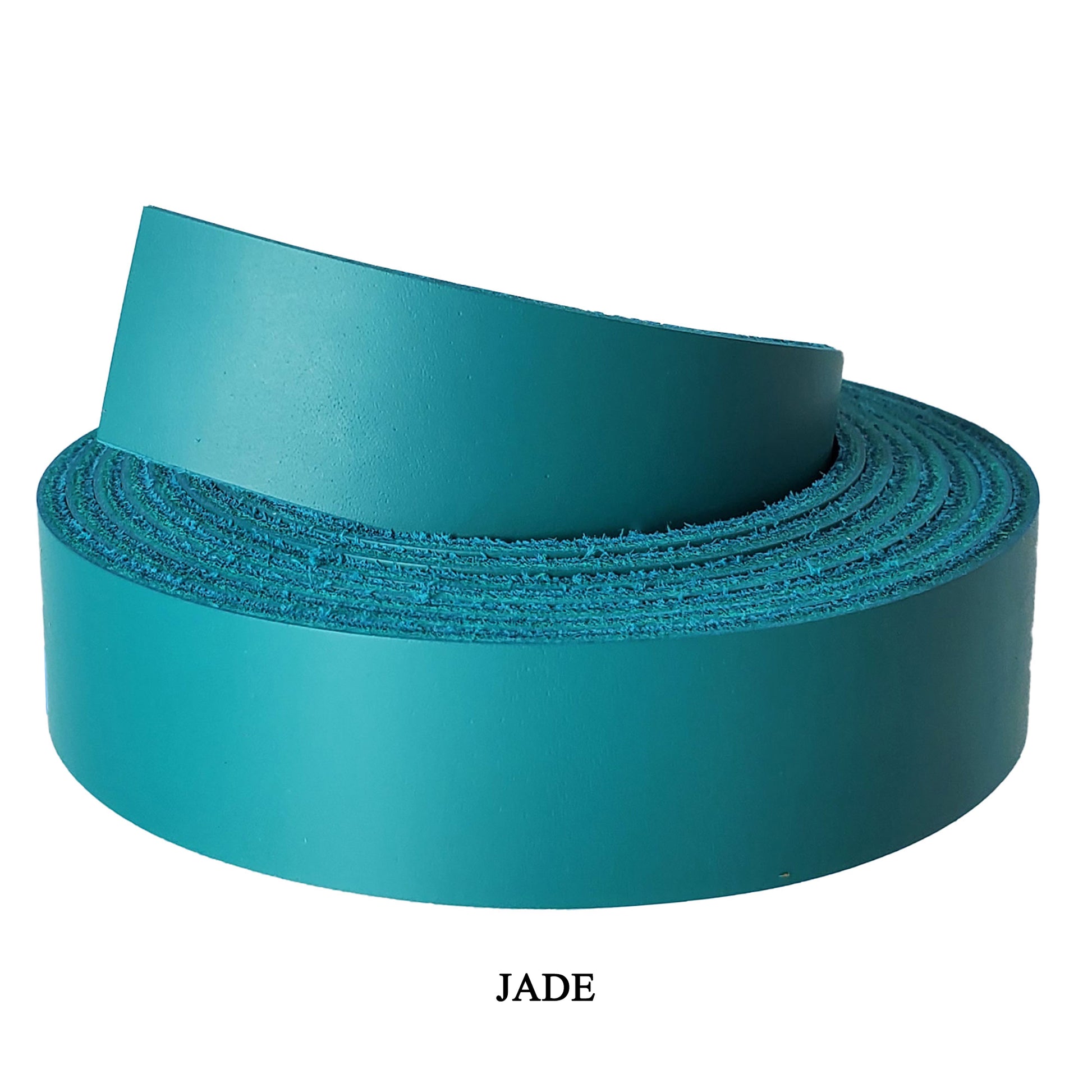 1 Inch wide Leather strips latigo-jade