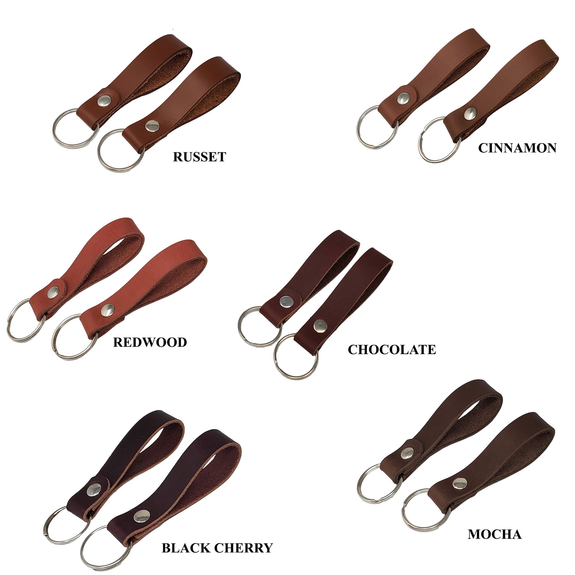 Blank leather keychains completed - samples