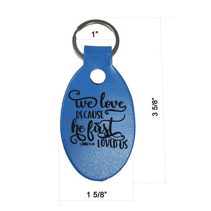 Bible Verse Leather Keychains Laser Engraved