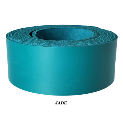 Leather Strips Latigo 1.5" wide-jade