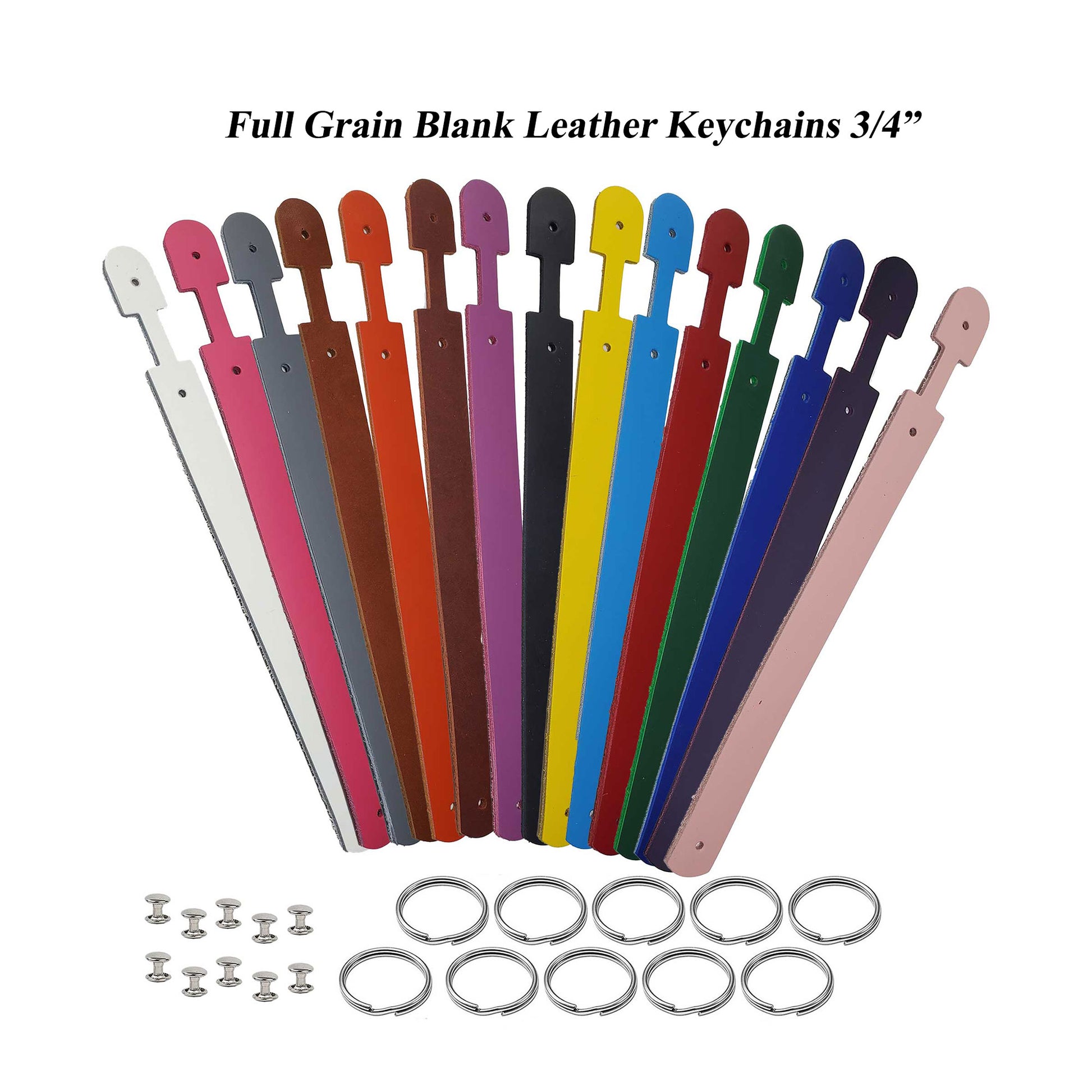 3/4" leather keyring blanks for lasere engraving and foil stamping