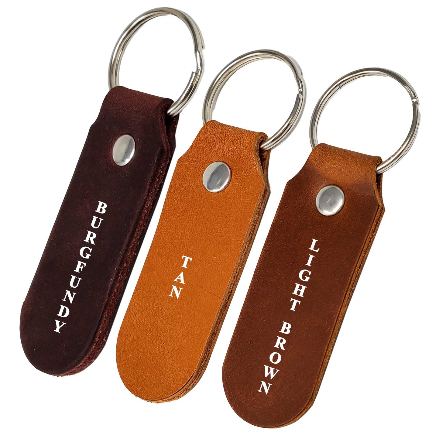 Blank 2-sided leather keychains, high-quality and customizable, ideal for crafting personalized keychains and accessories.