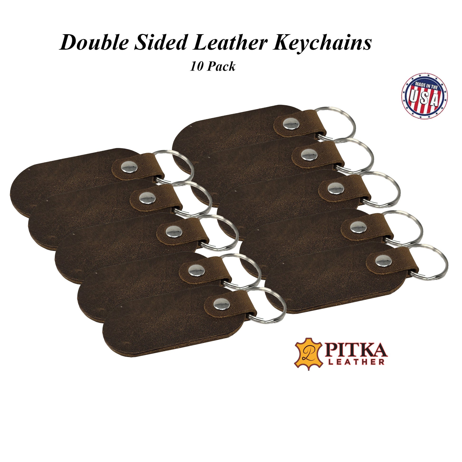 10 Packs leather Keyrings