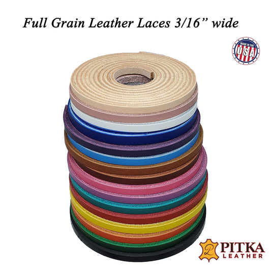 Premium Genuine Leather Laces 3/16"- Durable & Stylish