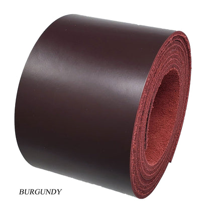 Leather strips latigo 3 wide-burgundy