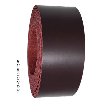 Leather strips 1.25" wide up to 96" long-burgundy