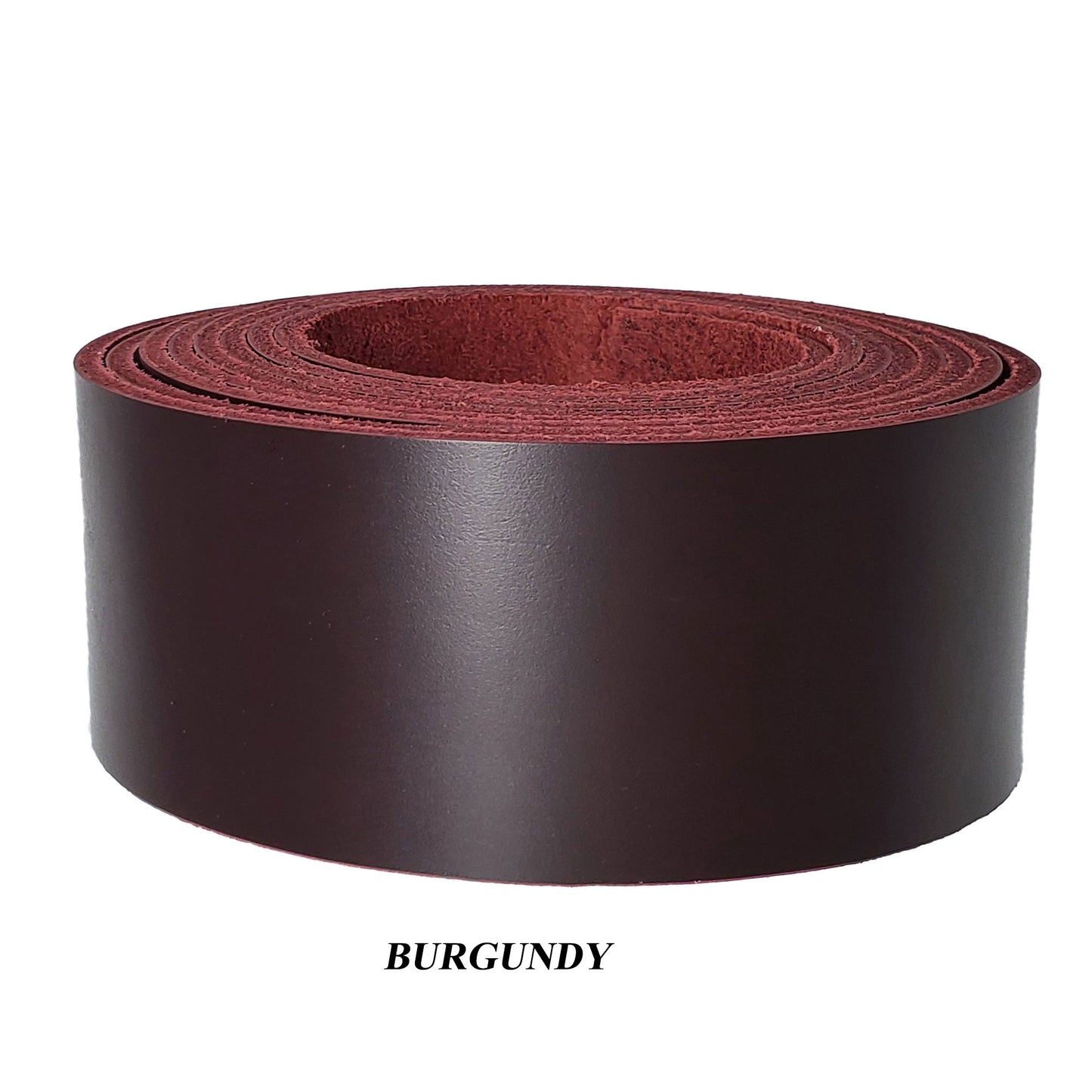 Leather Strips Latigo 1.5" wide-burgundy