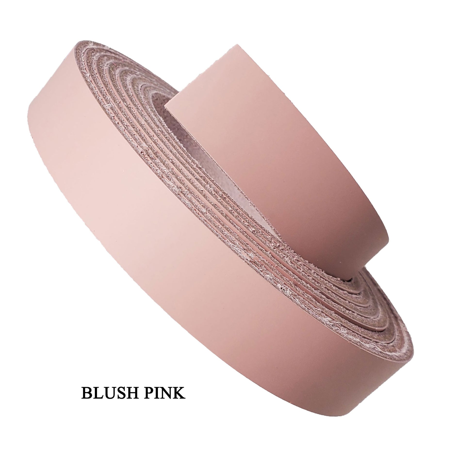 Full grain leather strips latigo 3/4"-blush pink