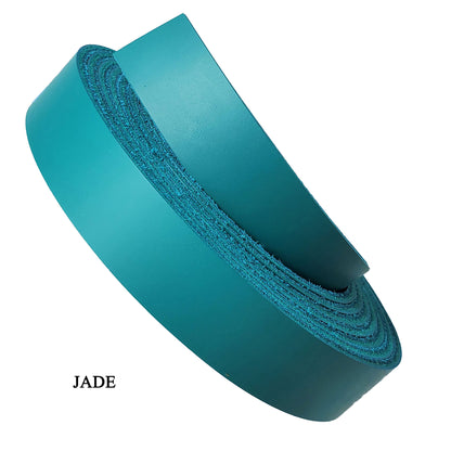 Full grain leather strips latigo 3/4"-jade