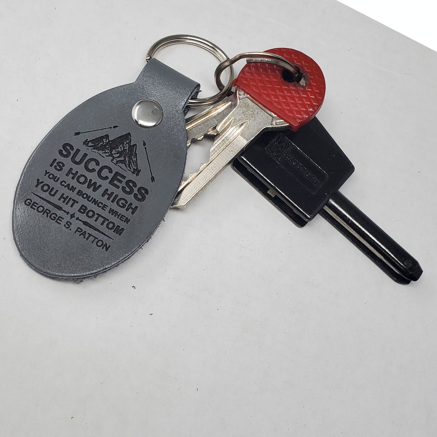 Motivational Leather Keychains Laser Engraved - Inspirational Gifts